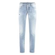 Gedistresseerde katoenen jeans met aangepaste klinknagels Dsquared2 , ...