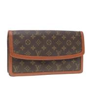 Pre-owned Canvas clutches Louis Vuitton Vintage , Brown , Dames