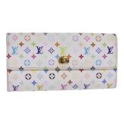 Pre-owned Canvas wallets Louis Vuitton Vintage , White , Dames