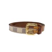 Pre-owned Coated canvas belts Louis Vuitton Vintage , Brown , Dames