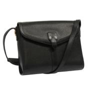 Pre-owned Leather shoulder-bags Burberry Vintage , Black , Dames