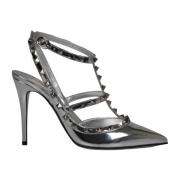 Spiegel-Effekt Studded Pump Valentino Garavani , Gray , Dames