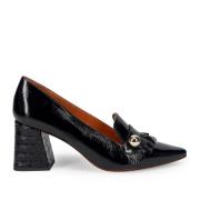 Zwarte Lakleren Platte Schoenen Chie Mihara , Black , Dames