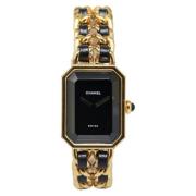 Pre-owned Leather watches Chanel Vintage , Black , Dames