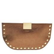 Pre-owned Leather clutches Burberry Vintage , Brown , Dames