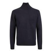 Blauwe Sailor Neck Pullover Sweater Ballantyne , Blue , Heren