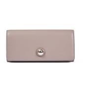 Elegante Leren Continental Wallet Furla , Gray , Dames