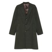 Wollen jas met knoopsluiting Lardini , Green , Heren