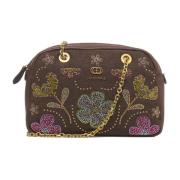 Schoudertas met strass en bloemenpatroon La Carrie , Brown , Dames