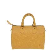 Pre-owned Leather handbags Louis Vuitton Vintage , Yellow , Dames