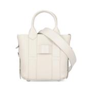 Elegante Pebbled Leren Handtas Hogan , Beige , Dames