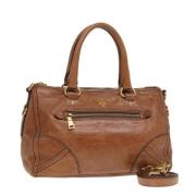 Pre-owned Leather prada-bags Prada Vintage , Brown , Dames