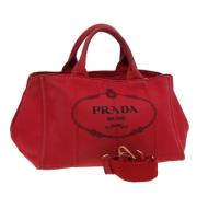 Pre-owned Canvas prada-bags Prada Vintage , Red , Dames