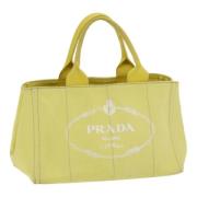 Pre-owned Canvas prada-bags Prada Vintage , Yellow , Dames