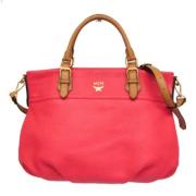 Pre-owned Leather shoulder-bags MCM Pre-owned , Pink , Dames