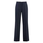 Pin-striped Wool Blend Broek Calvin Klein , Blue , Dames