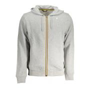 Heren Hoodie met Rits Grijs K-Way , Gray , Heren