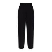 Wollen geplooide broek Dolce & Gabbana , Black , Dames