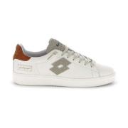 Gestreepte Handtekening Mode Sneakers Lotto , White , Heren