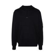 Blauwe Katoenen Logodetail Sweatshirt C.p. Company , Blue , Heren