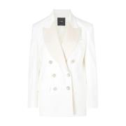 Witte Dubbele Jas Pinko , White , Dames