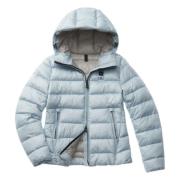 Lichtblauwe Korte Pufferjas Blauer , Blue , Dames