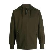 Hoodie met rits en Goggle Hood C.p. Company , Green , Heren