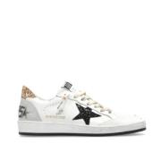 Witte Multicolor Leren Sneakers Ster Glitter Golden Goose , White , Da...