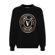 Zwarte Sweatshirt Aw24 Stijlvolle Herenkleding Versace Jeans Couture ,...