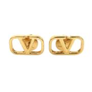 Pre-owned Metal earrings Valentino Vintage , Yellow , Dames