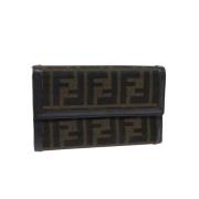 Pre-owned Canvas wallets Fendi Vintage , Black , Dames