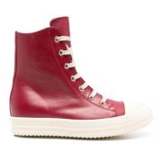 Leren Sneakers Plum/Milk Rick Owens , Pink , Dames