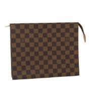 Pre-owned Canvas pouches Louis Vuitton Vintage , Brown , Dames