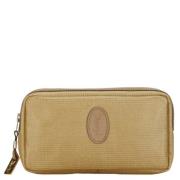 Pre-owned Leather clutches Yves Saint Laurent Vintage , Beige , Dames