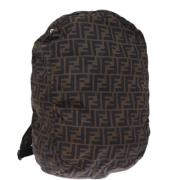 Pre-owned Canvas backpacks Fendi Vintage , Brown , Dames