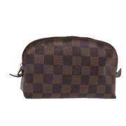 Pre-owned Canvas pouches Louis Vuitton Vintage , Brown , Dames