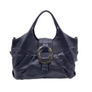 Pre-owned Leather shoulder-bags Bvlgari Vintage , Black , Dames