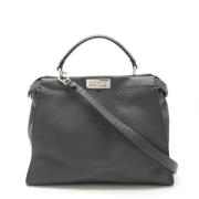 Pre-owned Leather fendi-bags Fendi Vintage , Gray , Dames