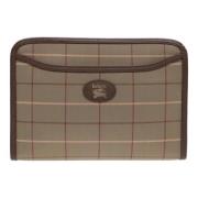 Pre-owned Canvas clutches Burberry Vintage , Brown , Dames