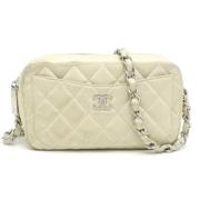 Pre-owned Leather chanel-bags Chanel Vintage , White , Dames