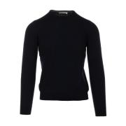 Blauwe Sweater Paricollo Stijl Gran Sasso , Blue , Heren