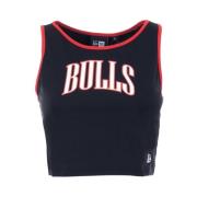 NBA Team Logo Crop Tank Top New Era , Black , Dames