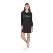 Zwarte Katoenen Jurk Love Moschino , Black , Dames