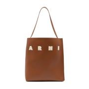 Bruine handtas voor vrouwen Aw24 Marni , Brown , Dames