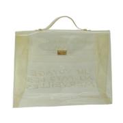 Pre-owned Canvas hermes-bags Hermès Vintage , White , Dames