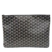 Pre-owned Coated canvas clutches Goyard Vintage , Black , Dames