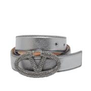 Pre-owned Leather belts Valentino Vintage , Gray , Heren