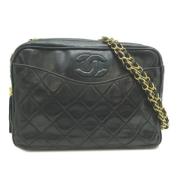 Pre-owned Leather chanel-bags Chanel Vintage , Black , Dames