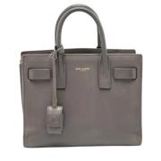 Pre-owned Leather totes Yves Saint Laurent Vintage , Gray , Dames