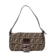 Pre-owned Canvas shoulder-bags Fendi Vintage , Brown , Dames